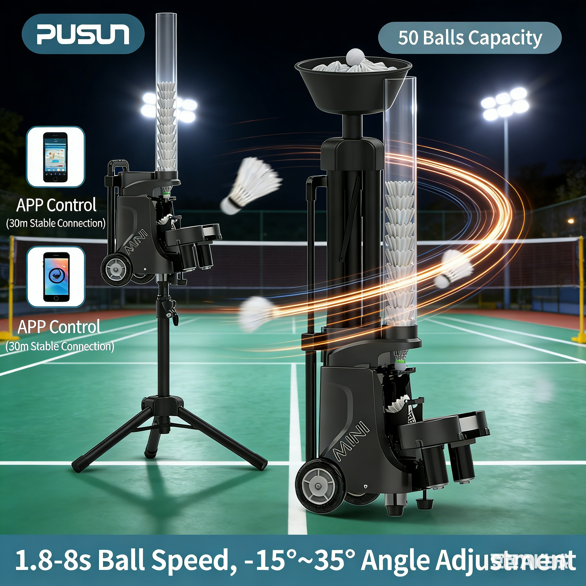 PB-Mini Badminton Service Mach - Feeder Machine Badminton บทวิจารณ์และราคา