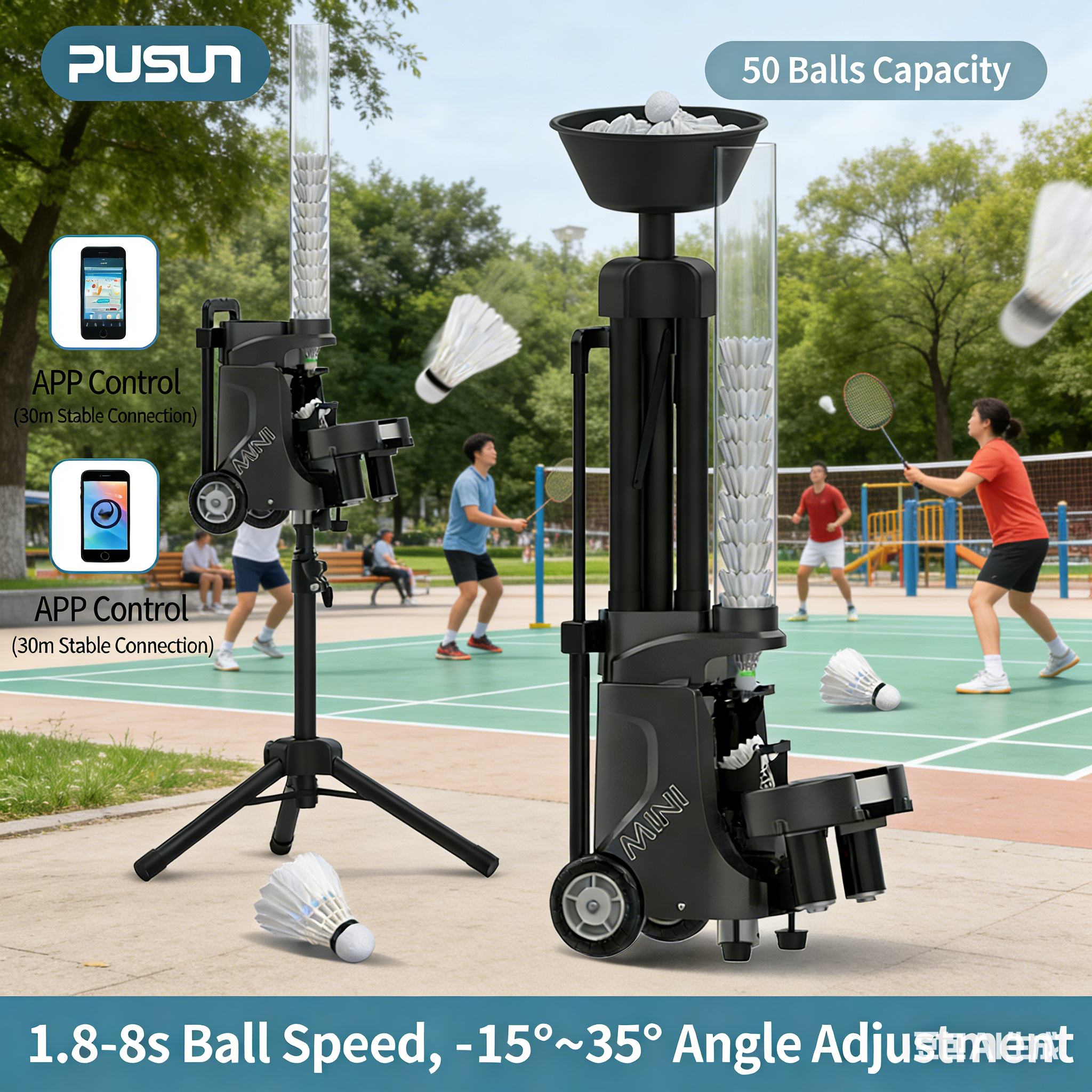 PB-Mini Badminton Service Mach - Feeder Machine Badminton บทวิจารณ์และราคา
